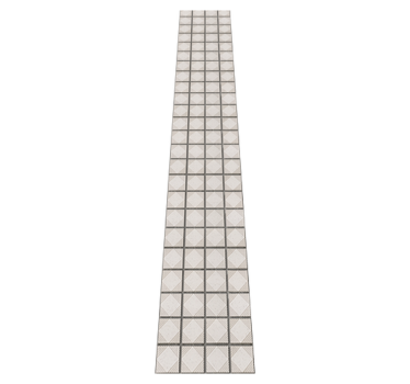Kitchen vinyl carpet with white minimalist abstract tiles - TenStickers