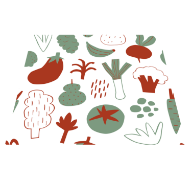 Kitchen vinyl carpet with vibrant vegetables - TenStickers