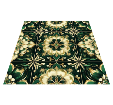 Kitchen vinyl carpet with botanical mosaic design - TenStickers