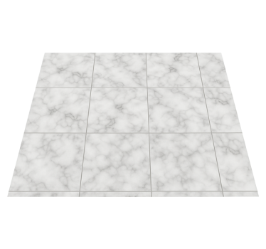 Kitchen vinyl carpet square white marble tile - TenStickers
