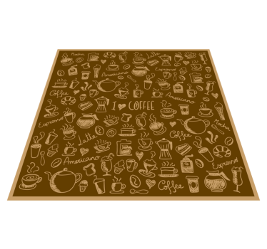 coffee vinyl kitchen rug - TenStickers
