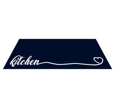 Sophisticated Kitchen Script kitchen vinyl carpet - TenStickers
