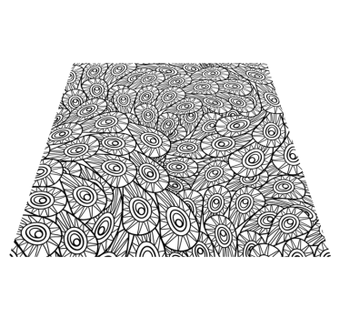 peacock ornament flower rug - TenStickers