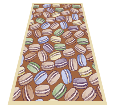 Colorful Macarons Pattern kitchen vinyl carpet - TenStickers