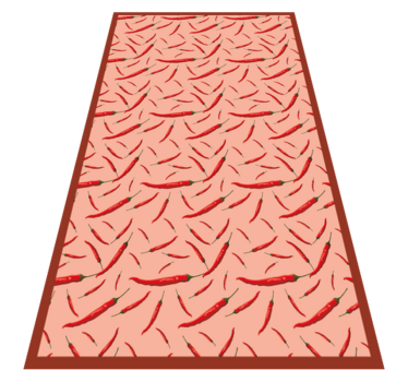 Chili Pepper Pattern kitchen vinyl carpet - TenStickers