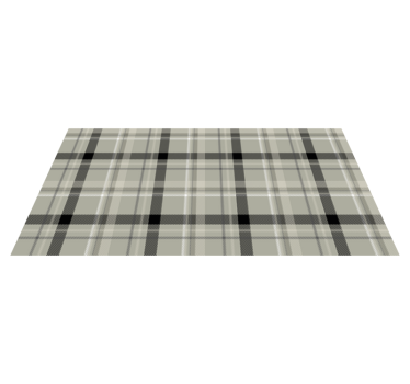 Black and White Tartan tile vinyl mat - TenStickers