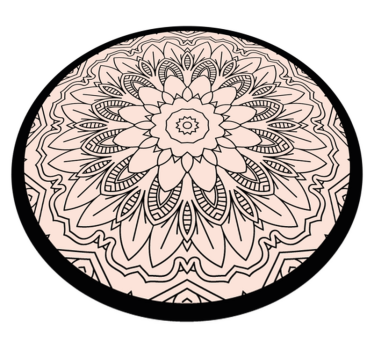 visual effect circle rug geometric carpets - TenStickers