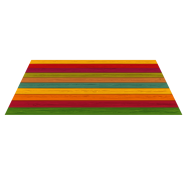 Multicolor wood plank texture kitchen vinyl rug - TenStickers