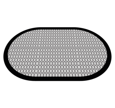 grey oval minimalist carpet - TenStickers