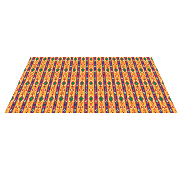 Blue, green, yellow tribal South African ethnic style rugs - TenStickers