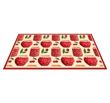 Cherry Jam Motif kitchen vinyl carpet - TenStickers