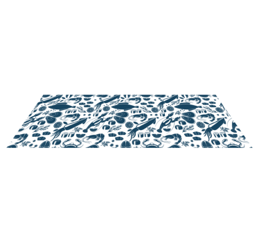 Kitchen vinyl carpet seafood pattern design - TenStickers