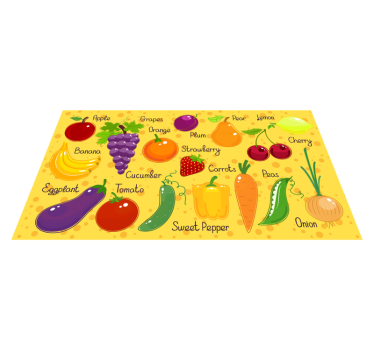 Colorful Fruit Vegetables kitchen vinyl carpet - TenStickers