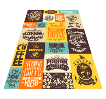 Coffee design kitchen flooring - TenStickers