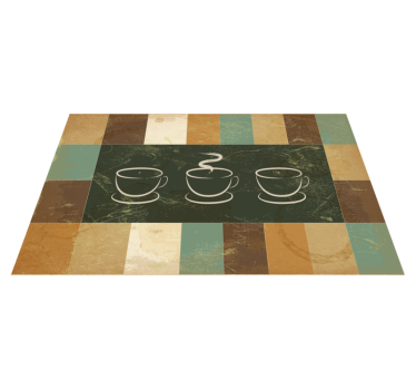 cup of coffe advertisment bespoke rugs - TenStickers