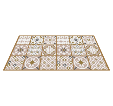 brown random tile tile mat - TenStickers