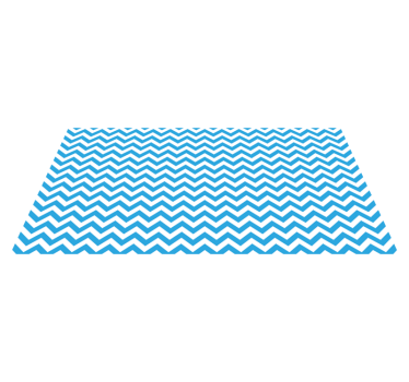 Blue and White Zig Zag vinyl rug - TenStickers