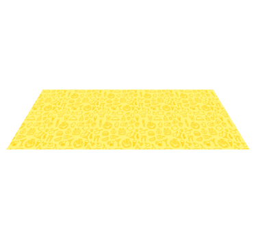Yellow Kitchen Pattern kitchen vinyl rug - TenStickers