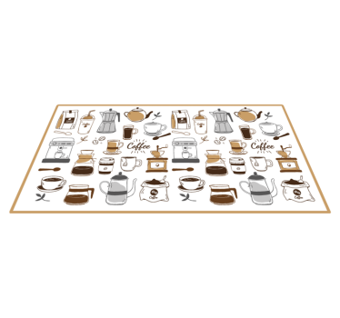 Coffee Essentials kitchen vinyl carpet - TenStickers
