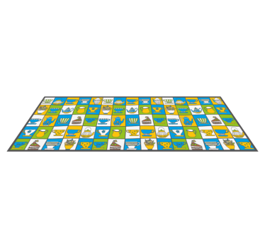 Culinary Patterns kitchen vinyl carpet - TenStickers