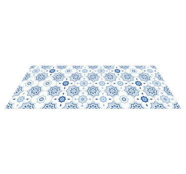 Tile carpet floor runner contemporary rugs - TenStickers