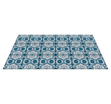 circular ties blue and white  contemporary rugs - TenStickers