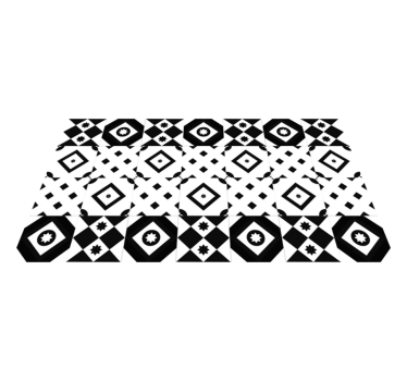 Monochrome geometric shapes kitchen vinyl carpet - TenStickers