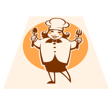 Cheerful Chef Silhouette kitchen vinyl carpet - TenStickers