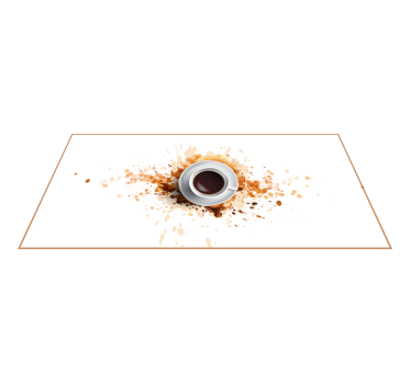 Spilled Coffee Illusion kitchen vinyl carpet - TenStickers