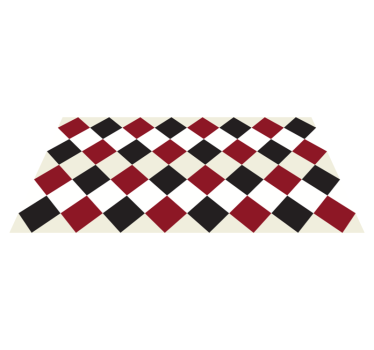 Traditional checkerboard kitchen vinyl carpet - TenStickers