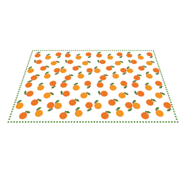 Orange Citrus Pattern kitchen vinyl carpet - TenStickers