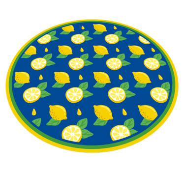 Citrus lemon design kitchen vinyl carpet - TenStickers
