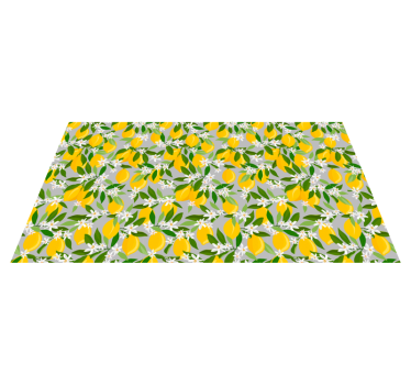 Lush citrus blossom kitchen vinyl carpet - TenStickers