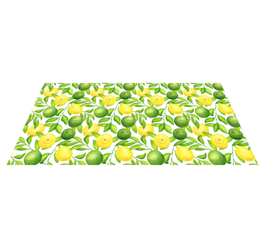 Citrus Leaf Overlay kitchen vinyl carpet - TenStickers