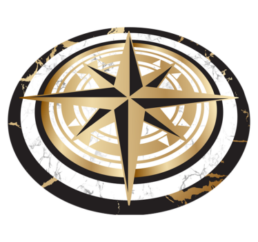 Elegant compass motif kitchen vinyl carpet - TenStickers