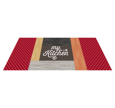My space with textures kitchen vinyl carpet - TenStickers