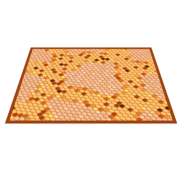 Honeycomb hexagon design kitchen vinyl carpet - TenStickers