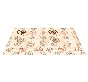 Coffee inspired pattern kitchen vinyl carpet - TenStickers