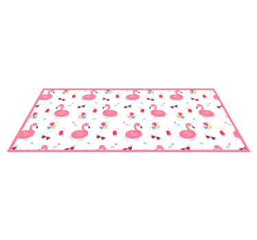Flamingo summer design kitchen vinyl carpet - TenStickers