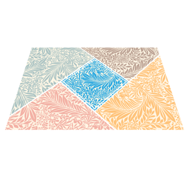 Floral Patchwork Design kitchen vinyl carpet - TenStickers