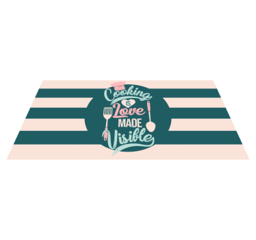 Cooking is love visible kitchen vinyl carpet - TenStickers