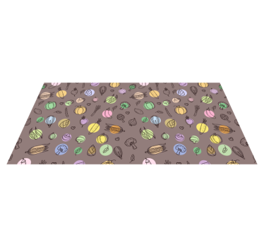 Colorful vegetable pattern kitchen vinyl carpet - TenStickers