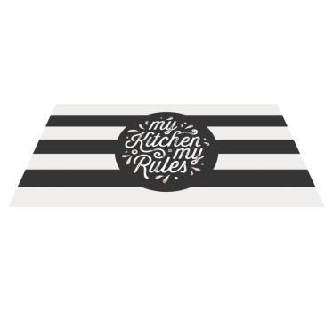 Kitchen vinyl carpet my kitchen my rules - TenStickers