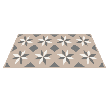 Star patterns beige vinyl carpet - TenStickers