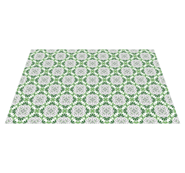 Portugese green flowers kitchen kitchen flooring - TenStickers