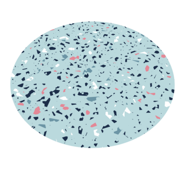 Blue terrazzo style kitchen vinyl carpet - TenStickers