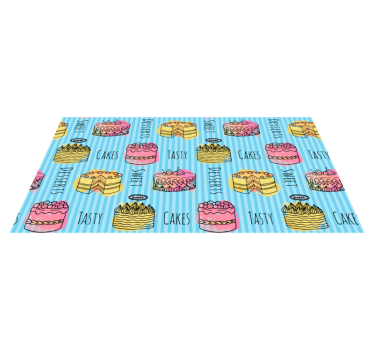 Sweet treats delight kitchen vinyl carpet - TenStickers