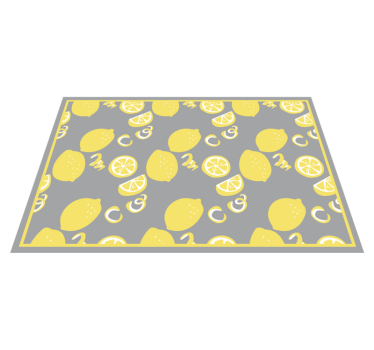 Citrus fruit motif kitchen vinyl carpet - TenStickers