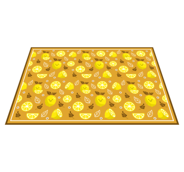 Cheerful Lemon Slice kitchen vinyl carpet - TenStickers