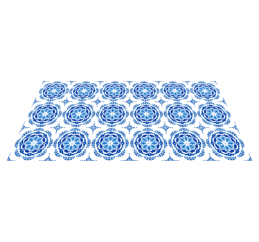 Azure blossom motifs kitchen vinyl carpet - TenStickers